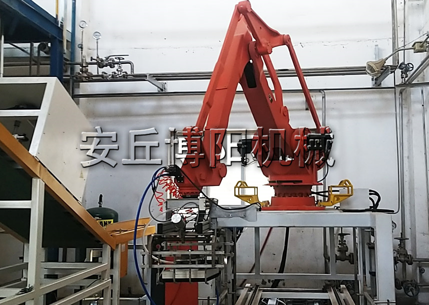 50kg尿素自動拆包機器人的作業進程是什么？
